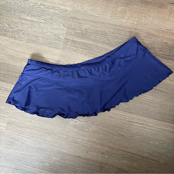 Y2K Arizona Navy Blue Low Rise Micro Mini Swim Skirt Bottom Women's Size XXL - Picture 1 of 5